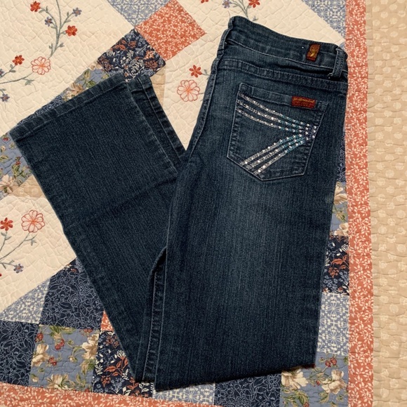 7 For All Mankind Denim - 7FAM “A Pocket” Bejeweled Jeans